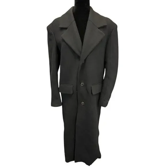 Zara x Ader Error Oversize Wool Blend Coat Black XS Unisex Rare Collab